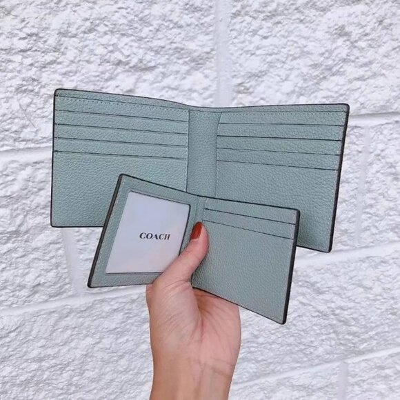 Coach C6698 3 In 1 Wallet In Aqua/Midnight Navy - Picture 5 of 7